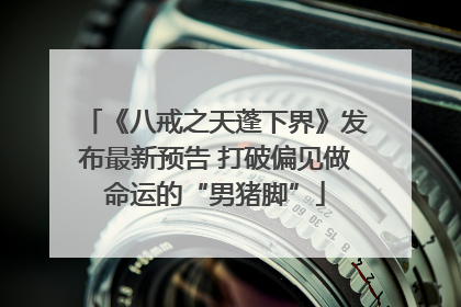 《八戒之天蓬下界》发布最新预告 打破偏见做命运的“男猪脚”