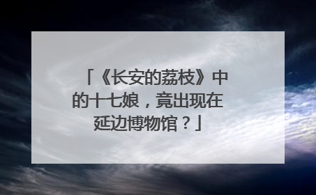 《长安的荔枝》中的十七娘，竟出现在延边博物馆？