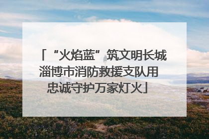 “火焰蓝”筑文明长城 淄博市消防救援支队用忠诚守护万家灯火