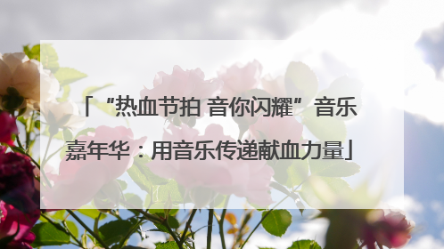 “热血节拍 音你闪耀”音乐嘉年华：用音乐传递献血力量