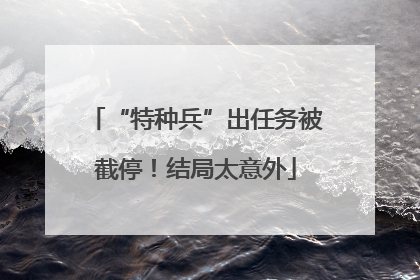 “特种兵”出任务被截停！结局太意外