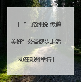 “一路纯悦 传递美好”公益健步走活动在郑州举行