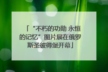“不朽的功勋 永恒的记忆”图片展在俄罗斯圣彼得堡开幕