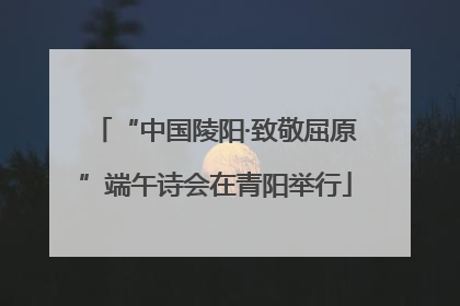 “中国陵阳·致敬屈原”端午诗会在青阳举行