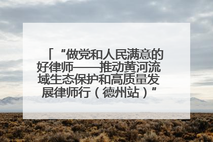 “做党和人民满意的好律师——推动黄河流域生态保护和高质量发展律师行（德州站）”活动成功举办