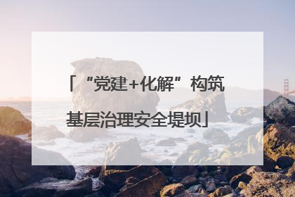 “党建+化解”构筑基层治理安全堤坝