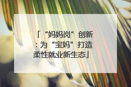 “妈妈岗”创新：为“宝妈”打造柔性就业新生态