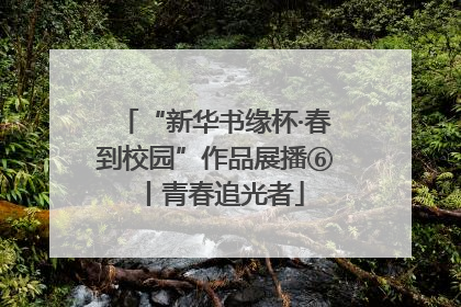 “新华书缘杯·春到校园”作品展播⑥丨青春追光者