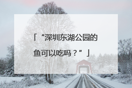 “深圳东湖公园的鱼可以吃吗？”