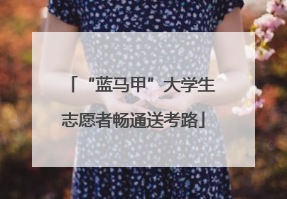 “蓝马甲”大学生志愿者畅通送考路