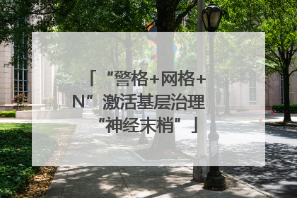 “警格+网格+N”激活基层治理“神经末梢”