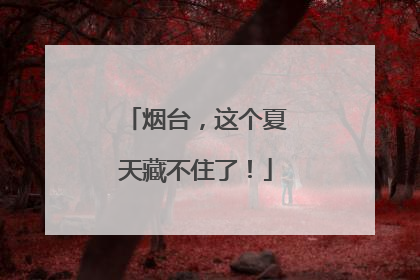烟台，这个夏天藏不住了！