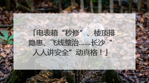 电表箱“秒修”、楼顶排隐患、飞线整治……长沙“人人讲安全”动真格！