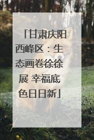 甘肃庆阳西峰区：生态画卷徐徐展 幸福底色日日新