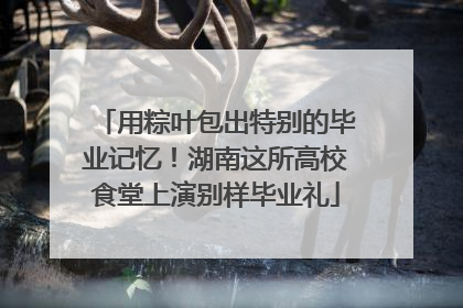 用粽叶包出特别的毕业记忆！湖南这所高校食堂上演别样毕业礼