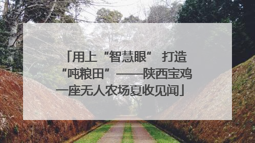 用上“智慧眼” 打造“吨粮田”——陕西宝鸡一座无人农场夏收见闻