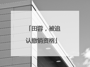 田蓉，被追认撤销资格