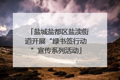 盐城盐都区盐渎街道开展“绿书签行动”宣传系列活动