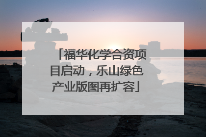 福华化学合资项目启动，乐山绿色产业版图再扩容