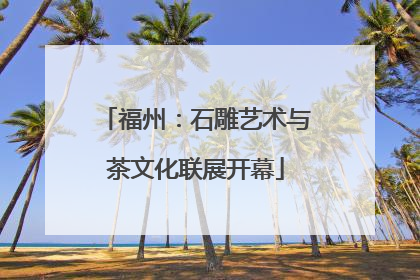 福州：石雕艺术与茶文化联展开幕