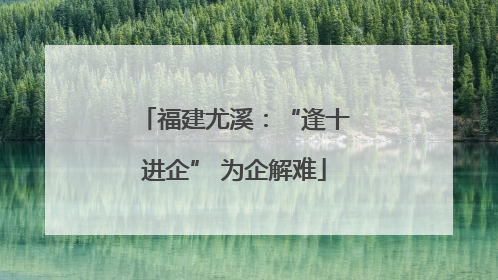 福建尤溪：“逢十进企” 为企解难