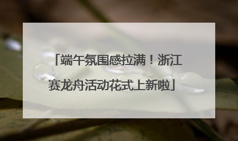 端午氛围感拉满！浙江赛龙舟活动花式上新啦