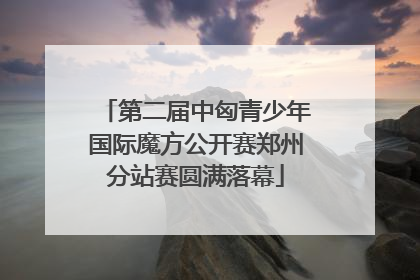 第二届中匈青少年国际魔方公开赛郑州分站赛圆满落幕