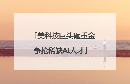 美科技巨头砸重金争抢稀缺AI人才