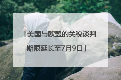美国与欧盟的关税谈判期限延长至7月9日