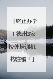 终止办学！德州3家校外培训机构注销！