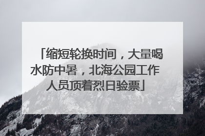 缩短轮换时间，大量喝水防中暑，北海公园工作人员顶着烈日验票