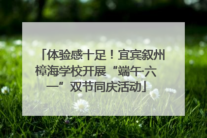 体验感十足！宜宾叙州樟海学校开展“端午·六一”双节同庆活动