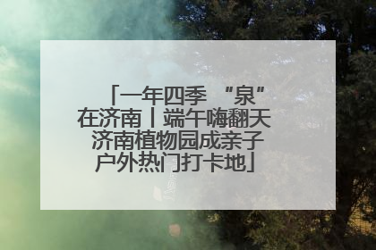 一年四季 “泉”在济南丨端午嗨翻天 济南植物园成亲子户外热门打卡地