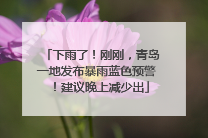 下雨了！刚刚，青岛一地发布暴雨蓝色预警！建议晚上减少出