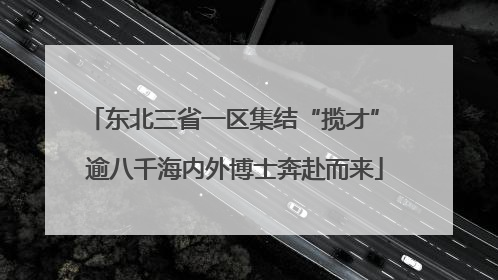 东北三省一区集结“揽才” 逾八千海内外博士奔赴而来
