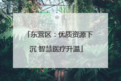 东营区：优质资源下沉 智慧医疗升温