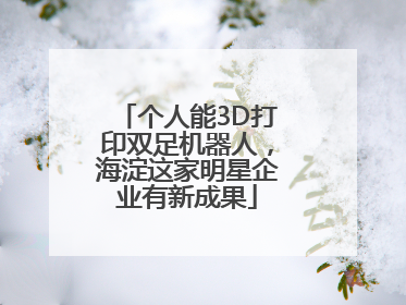 个人能3D打印双足机器人，海淀这家明星企业有新成果