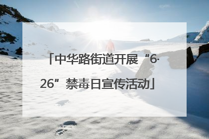 中华路街道开展“6·26”禁毒日宣传活动