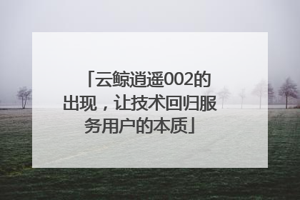 云鲸逍遥002的出现，让技术回归服务用户的本质