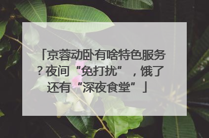 京蓉动卧有啥特色服务？夜间“免打扰”，饿了还有“深夜食堂”