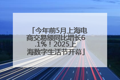 今年前5月上海电商交易额同比增长6.1%！2025上海数字生活节开幕