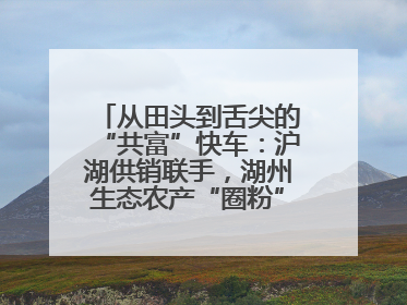 从田头到舌尖的“共富”快车：沪湖供销联手，湖州生态农产“圈粉”大上海