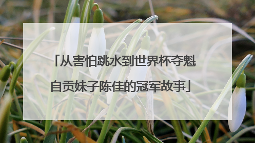 从害怕跳水到世界杯夺魁 自贡妹子陈佳的冠军故事