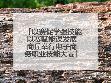 以赛促学强技能 以赛赋能谋发展 商丘举行电子商务职业技能大赛