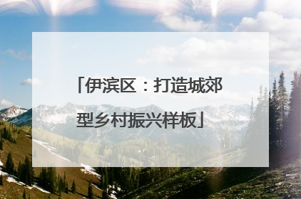 伊滨区：打造城郊型乡村振兴样板