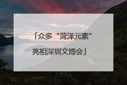 众多“菏泽元素”亮相深圳文博会