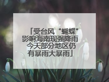 受台风“蝴蝶”影响海南现强降雨 今天部分地区仍有暴雨大暴雨