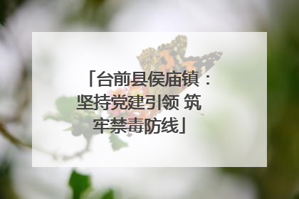 台前县侯庙镇：坚持党建引领 筑牢禁毒防线