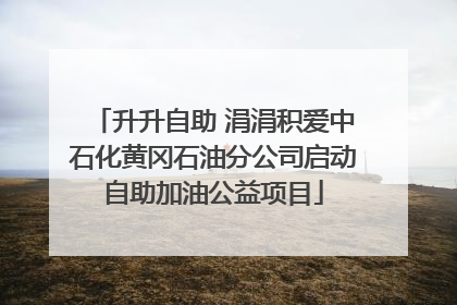升升自助 涓涓积爱中石化黄冈石油分公司启动自助加油公益项目