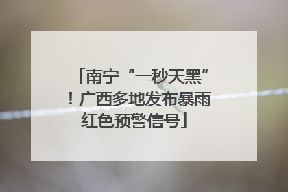 南宁“一秒天黑”！广西多地发布暴雨红色预警信号